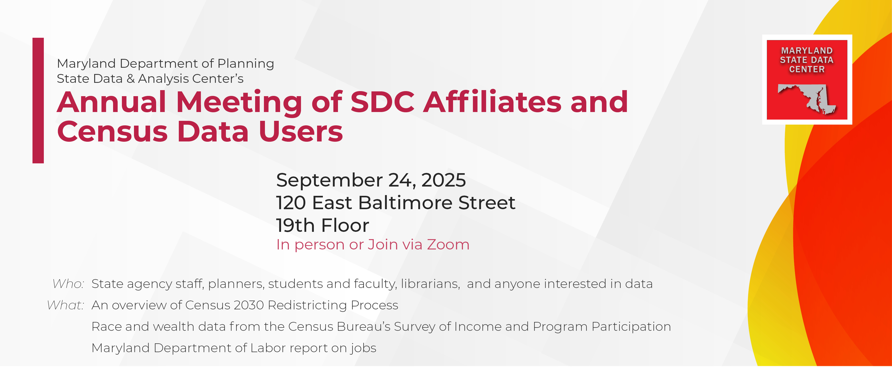 Annual Meeting of SDC Affiliates and Census Data Users