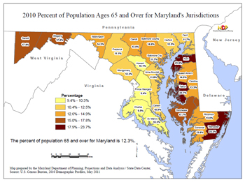 Maryland Census 2010 Data - By Ages