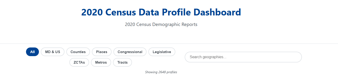 2020 Census Data Profile Viewer thumbnail 