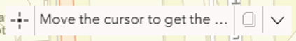 Coordinate icon showing the cursor and directions to move the cursor with a copy and drop down button to the right of it. 