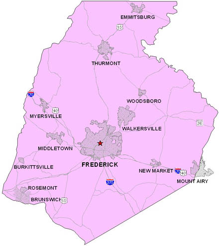 Frederick Md On Map Pages - Local Government Planning