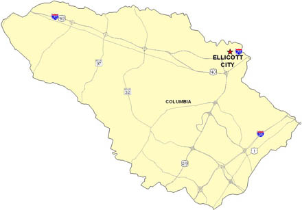 Howard County map